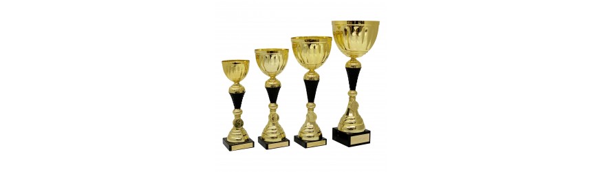 GOLD METAL CUP AND BLACK RISER AVAILABLE IN 4 SIZES GOLD METAL CUP AND BLACK RISER AVAILABLE IN 4 SIZES